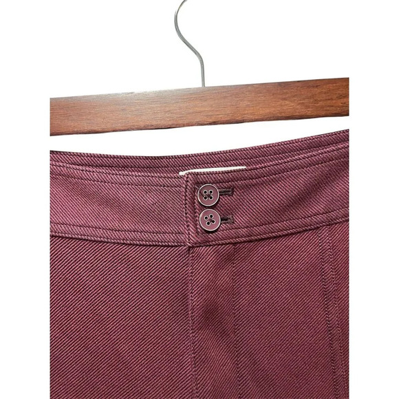 Maeve by Anthropologie Women's High Rise Seamed Split Hem Skinny Pant 4 Plum - Picture 8 of 11